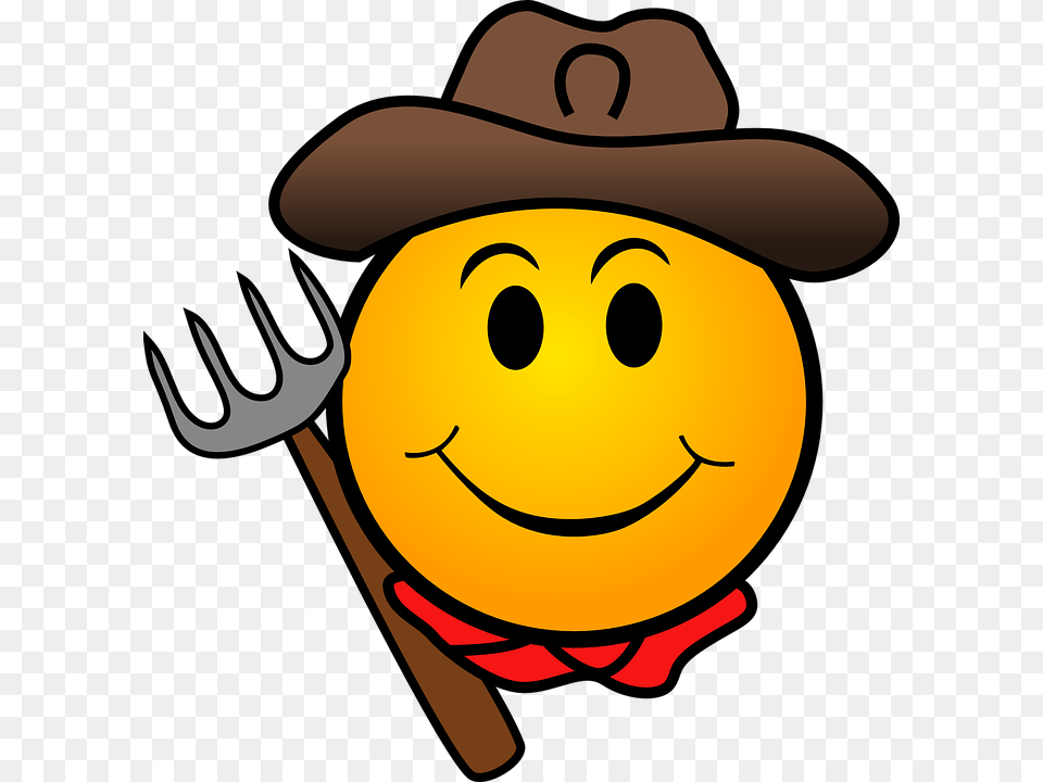 Farmer Smiley Svg Clip Arts Farmer Smiley Face, Clothing, Cutlery, Fork, Hat Png Image