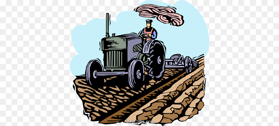 Farmer With A Tractor Royalty Vector Clip Art Illustration, Adult, Person, Man, Male Free Transparent Png