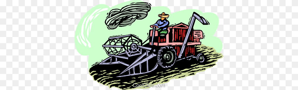 Farmer With A Tractor Royalty Free Vector Clip Art Illustration, Outdoors, Nature, Countryside, Person Png Image