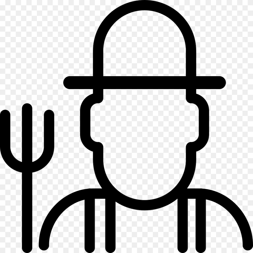 Farmer Worker Shape, Stencil, Cutlery, Gas Pump, Machine Free Png