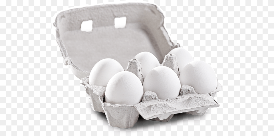 Farmers Eggs 6 White Eggs, Egg, Food Png