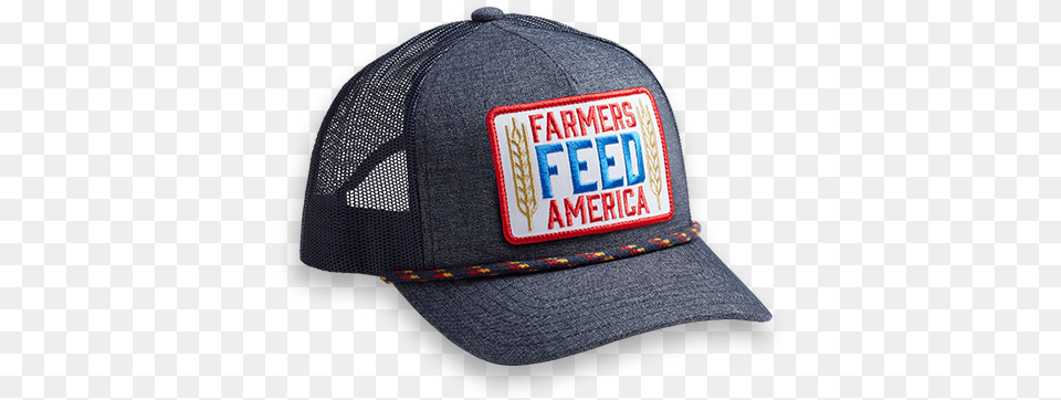Farmers Feed America Denim U0026 White Hat Baseball Cap, Baseball Cap, Clothing Png