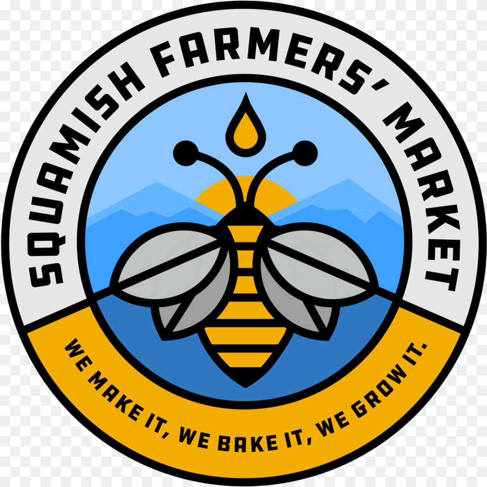 Farmersmarket Logo Full Badge Emblem, Symbol, Animal, Bee, Insect Png Image