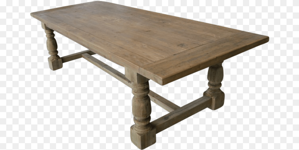 Farmhouse Dining Table In Reclaimed Pine, Coffee Table, Dining Table, Furniture, Tabletop Free Png Download
