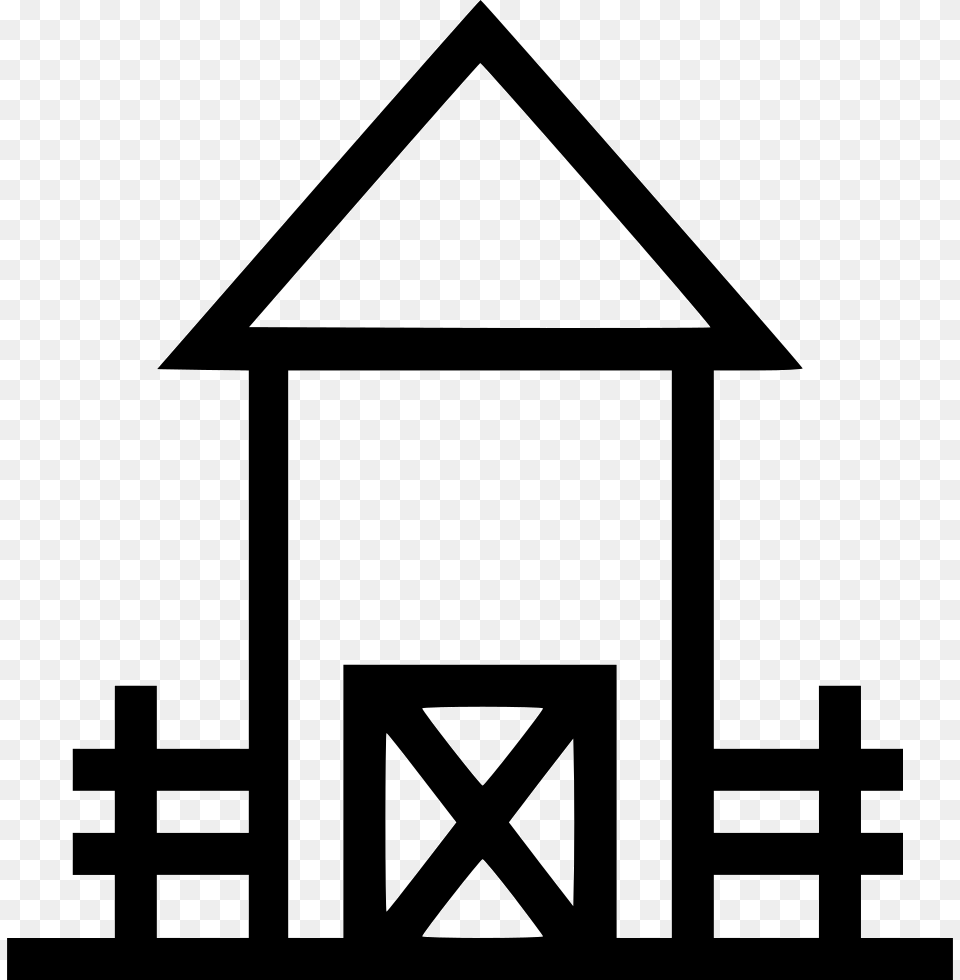 Farmhouse Icon Outdoors, Cross, Symbol Free Png Download