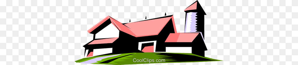 Farmhouse Royalty Vector Clip Art Illustration, Outdoors, Nature, Architecture, Housing Png Image