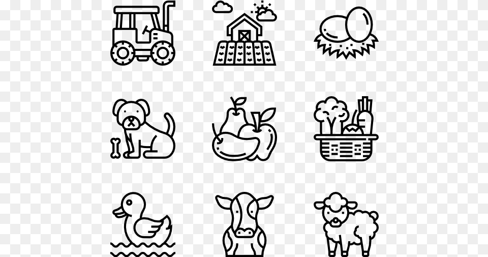 Farming Family Icon, Gray Free Png