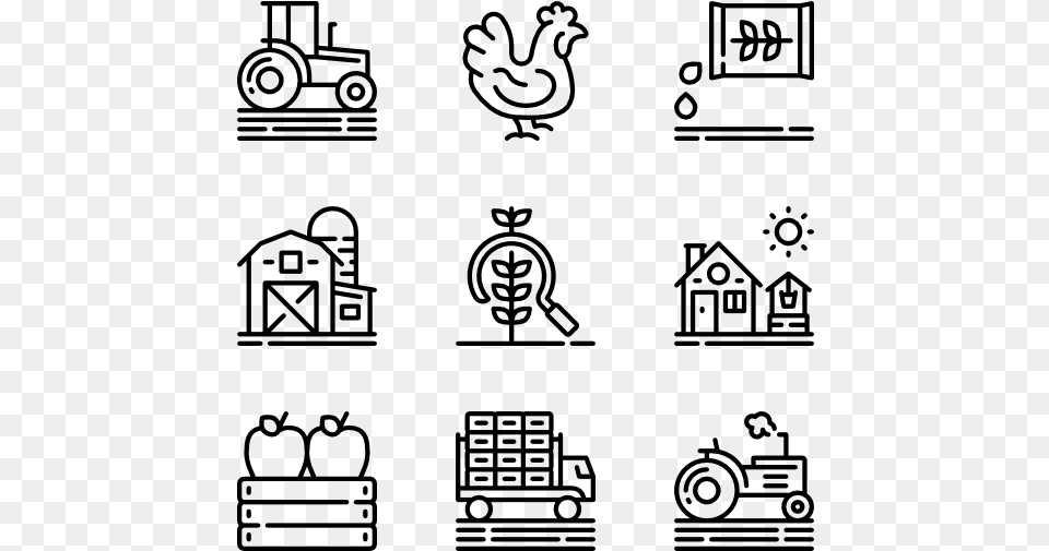 Farming Makeup Icon Background, Gray Free Png Download