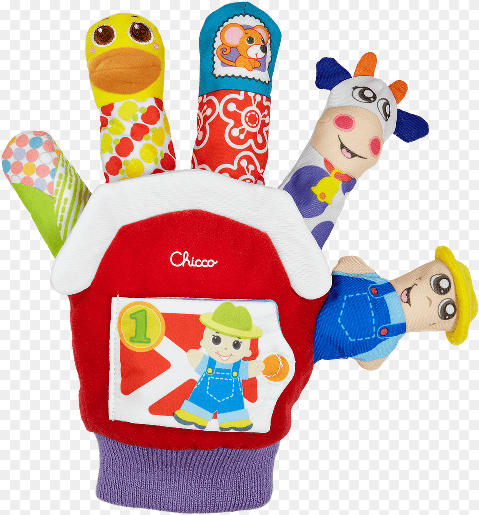 Farmyard Finger Puppet Chicco Finger Puppet, Clothing, Glove, Baby, Person Png