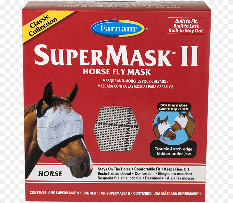 Farnam Supermask Ii Classic Without Ears Farnam Fly Mask, Animal, Horse, Mammal, Person Png Image