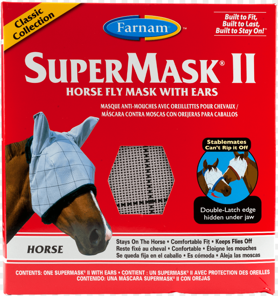 Farnam Supermask Ii Horse Fly Mask Classic Paper Product, Advertisement, Poster, Animal, Mammal Free Png Download