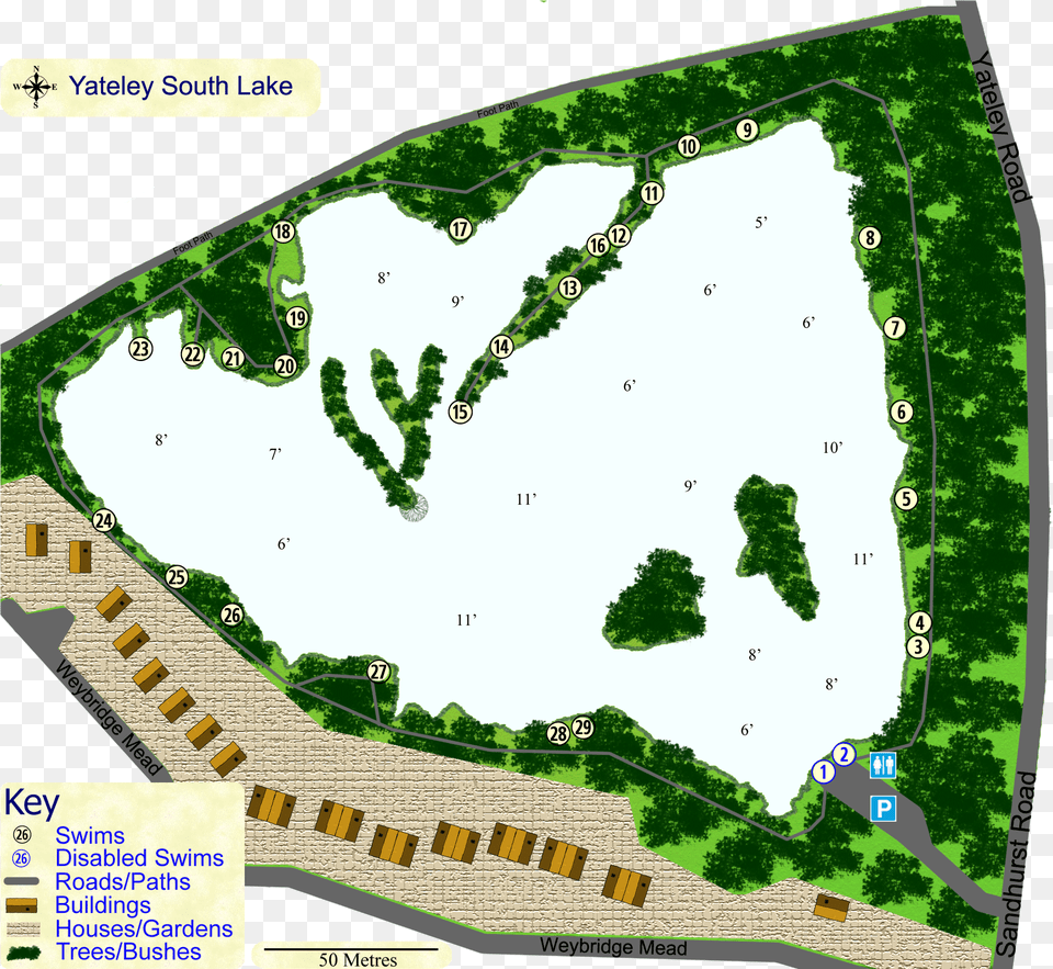 Farnham Angling Society Venue Yateley Match Lake Depth Map, Chart, Outdoors, Nature, Land Free Png Download