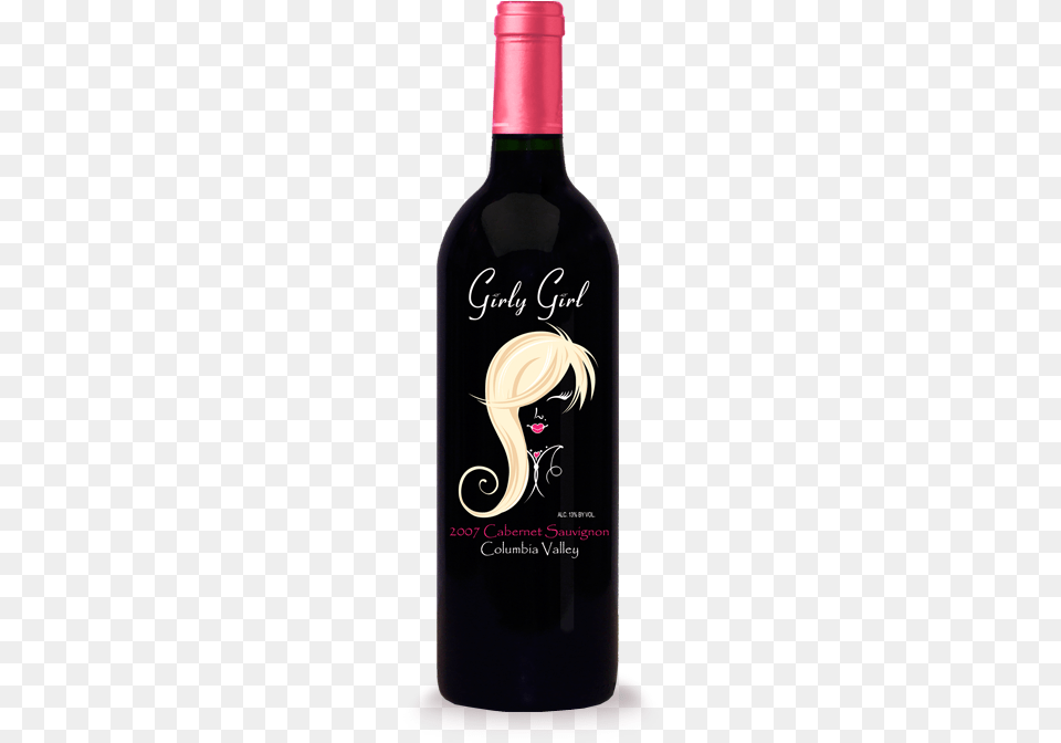 Farrah Girly Girl Wine Label Girly Girl, Alcohol, Beverage, Bottle, Liquor Free Transparent Png