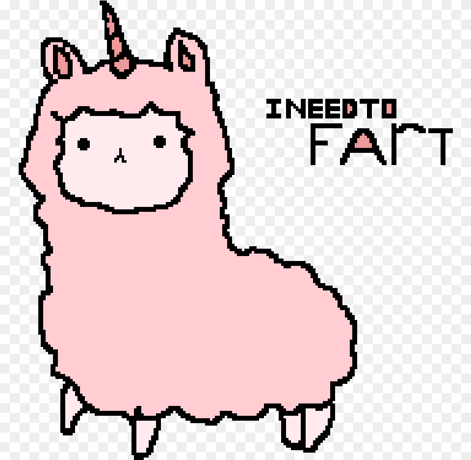 Fart Cute Kawaii Alpaca, Face, Head, Person, Animal Free Png Download