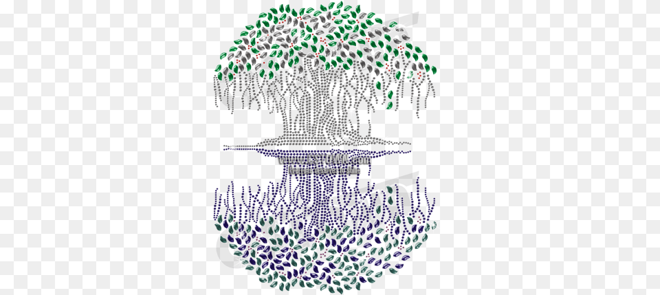 Fascinating Fairy Tree With Shadow Iron On Rhinestone Doodle, Accessories, Jewelry, Chandelier, Lamp Free Png Download