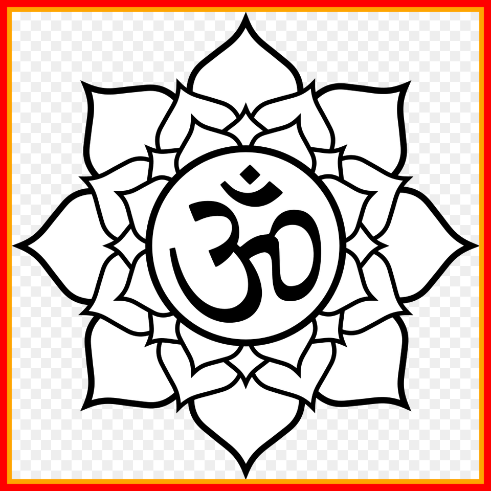 Fascinating Lotus Aum Om My Image Of Temple Clipart Coloring Pages Lotus Flower, Symbol, Baby, Person Png