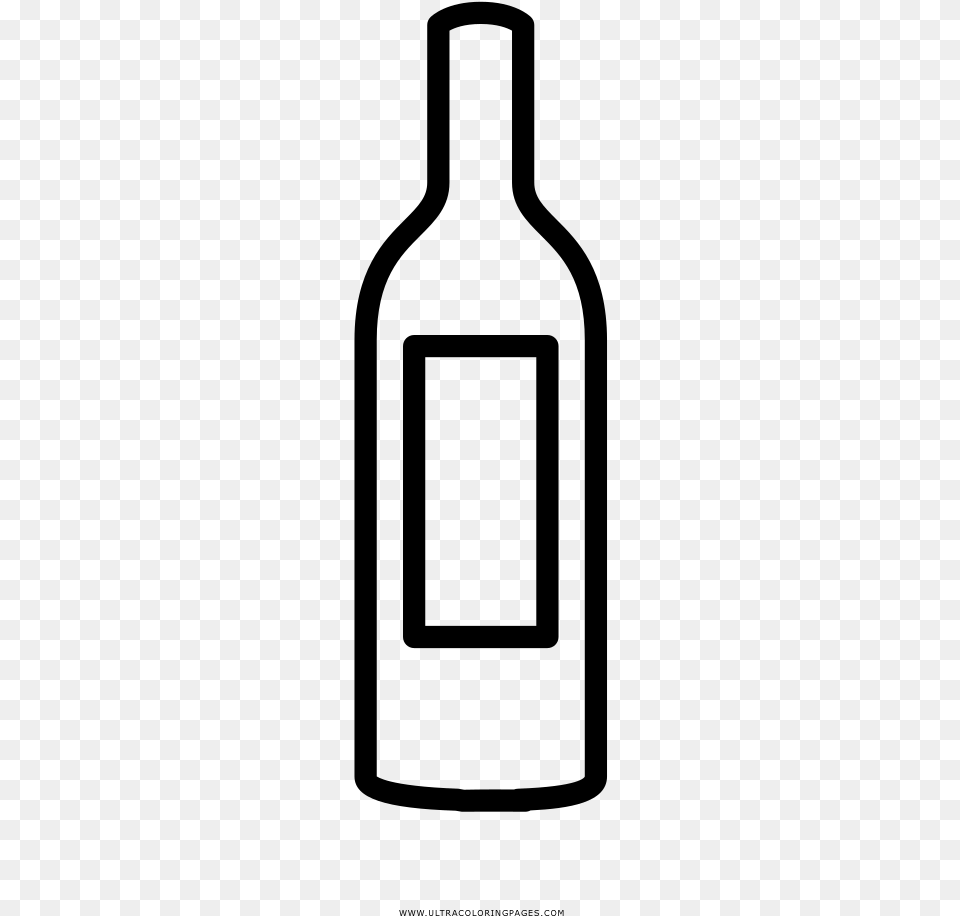 Fascinating Wine Bottle Coloring Pages, Gray Png Image