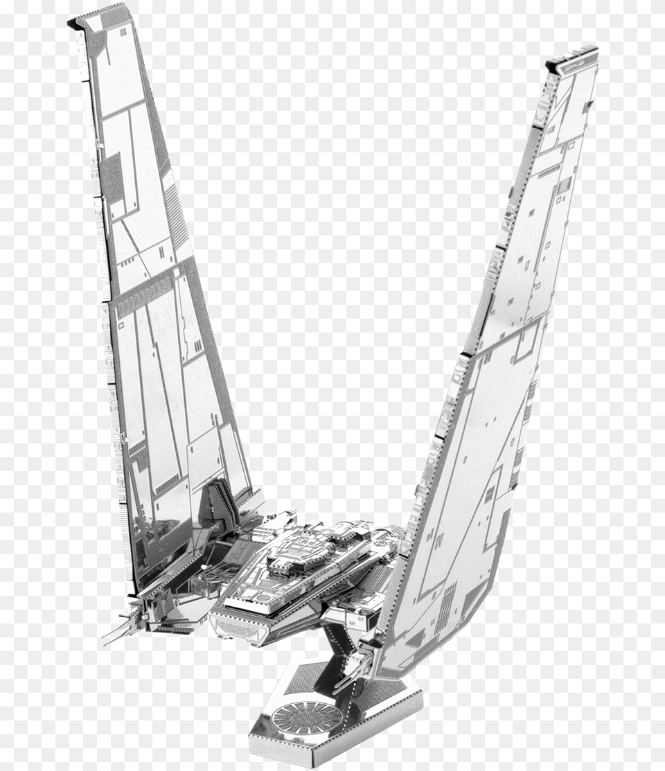 Fascinations Metal Earth 3d Model Diy Kits Star Sketch Kylo Ren Command Shuttle, Boat, Sailboat, Transportation, Vehicle Free Transparent Png