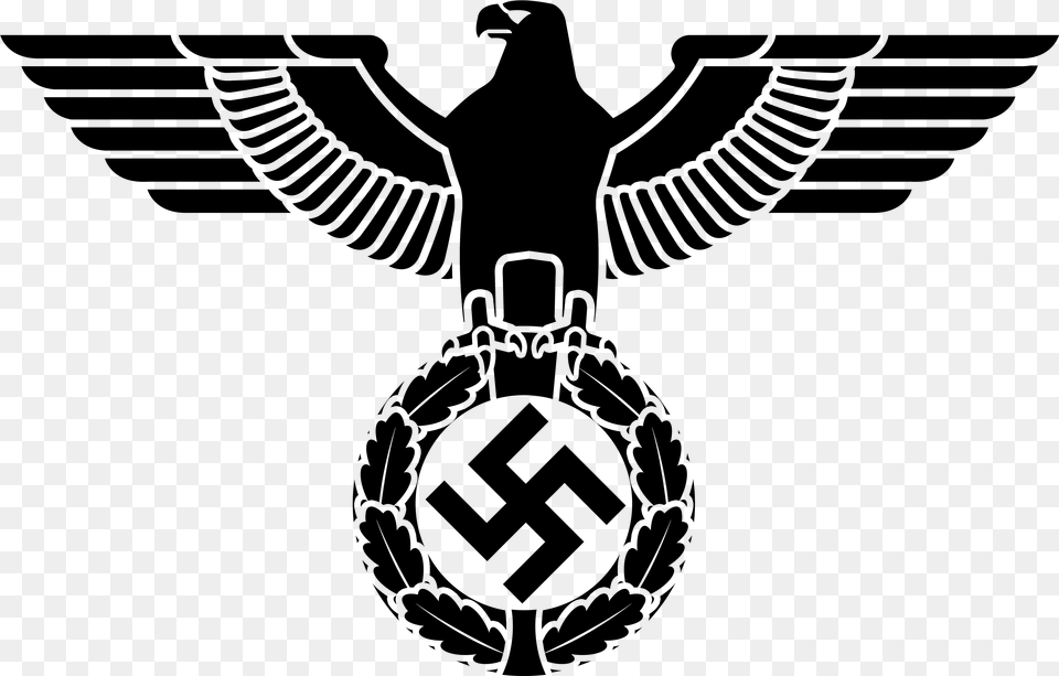 Fascist Eagle White Supremacy Eagle Tattoo, Gray Png