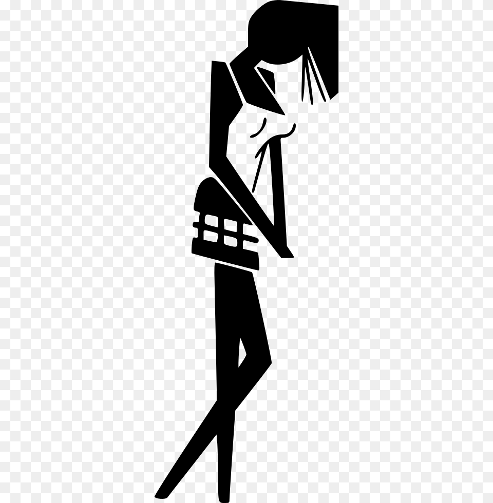 Fash Girl A Pose, Stencil, Silhouette, People, Person Png