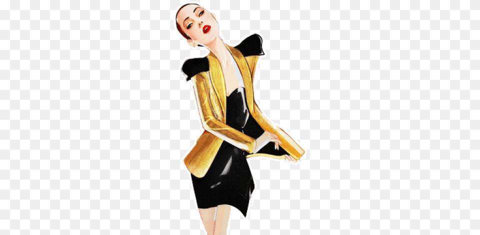 Fashion Clipart Fashion Girl Fashion Illustration Transparent Background, Adult, Clothing, Female, Latex Clothing Png