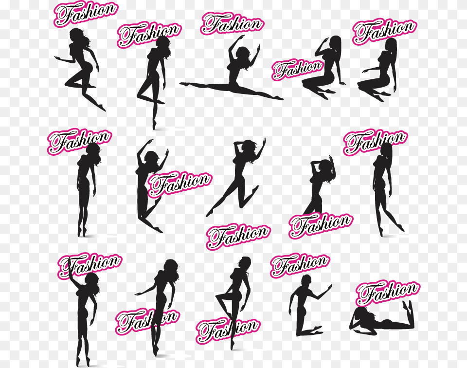 Fashion Clipart Fashion Photography Leggings Logo Vector, Silhouette, Adult, Female, Person Free Transparent Png