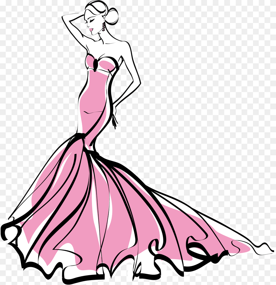 Fashion Clipart Hd, Formal Wear, Clothing, Dress, Gown Png