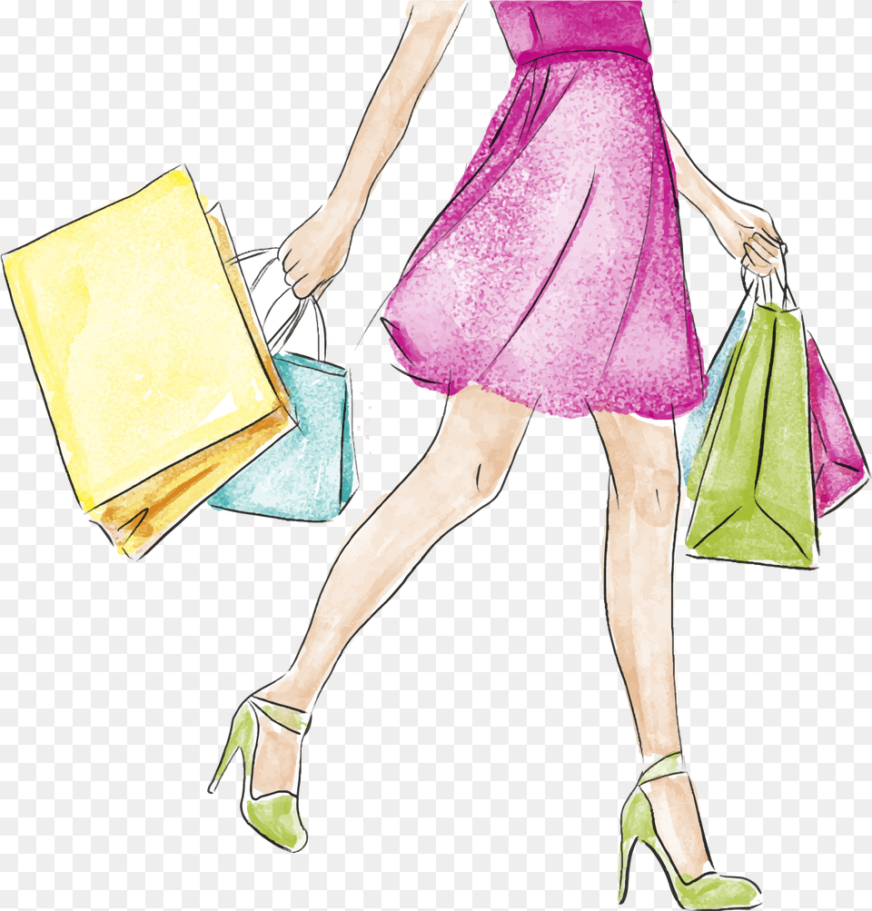 Fashion Clipart Transparent Background, Accessories, Shopping, Shoe, Person Free Png Download