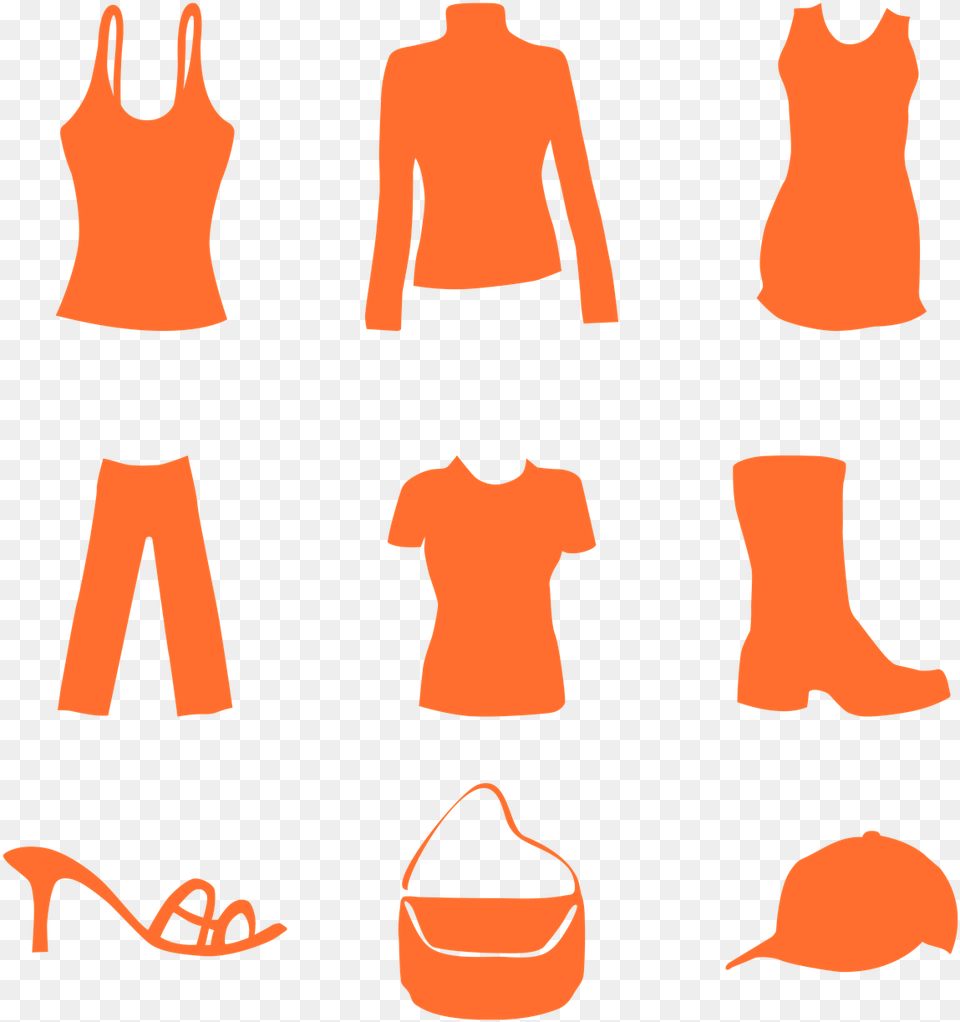 Fashion Cloths Lady Woman Girl Style Clothes Clothes And Shoes Clipart, Back, Body Part, Person, Adult Free Transparent Png