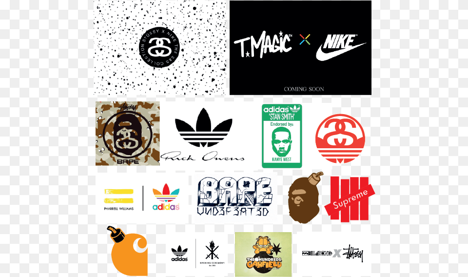 Fashion Collaboration Logos Collaboration Logos, Sticker, Logo, Person, Advertisement Free Png Download
