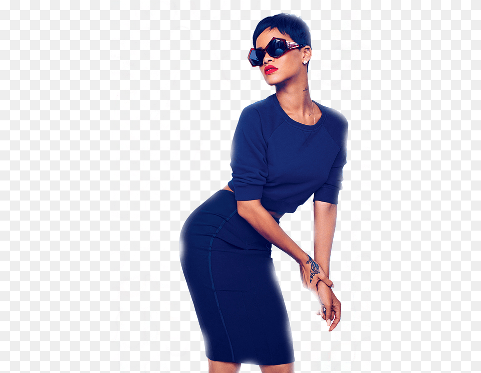 Fashion Design Icon Shooting Photo Rihanna Cheveux Court, Accessories, Sunglasses, Purple, Pattern Free Transparent Png