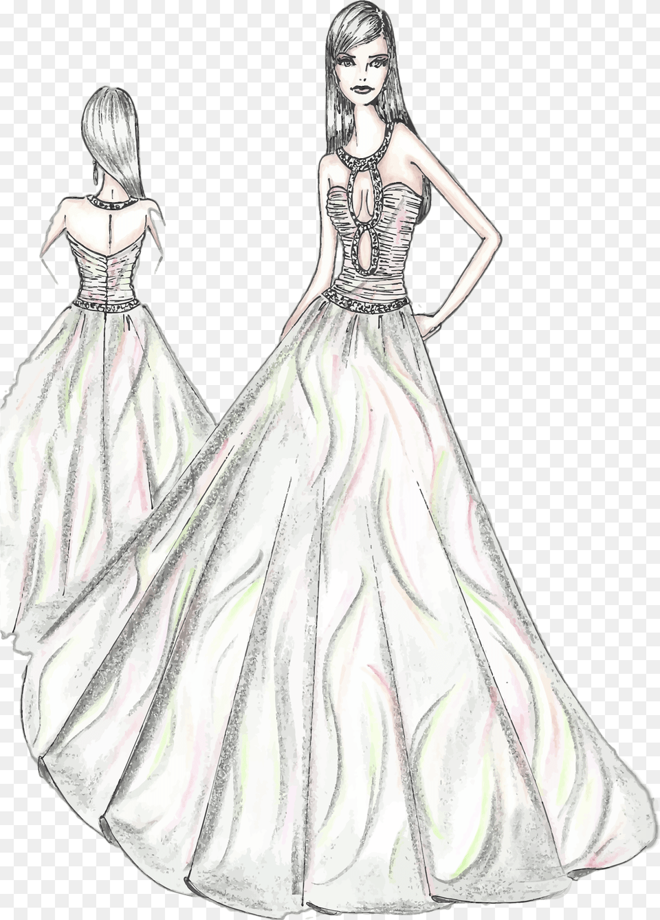 Fashion Design Sketches Pdf, Wedding Gown, Wedding, Clothing, Dress Free Png