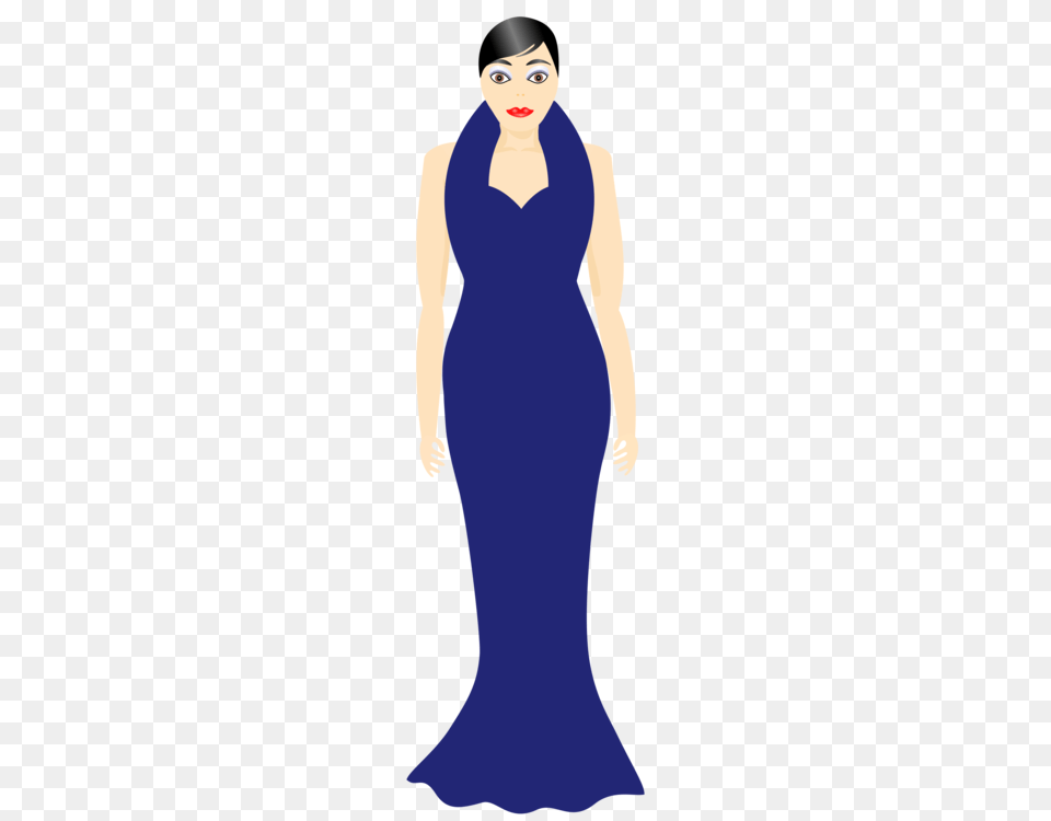 Fashion Dress Gown Blue Computer Icons, Adult, Person, Formal Wear, Female Free Png