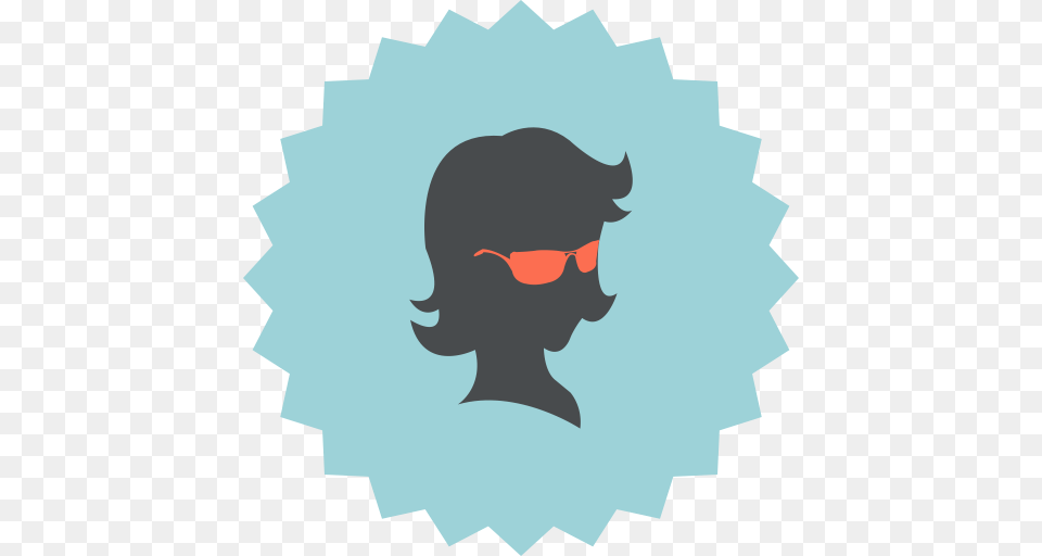 Fashion Female Girl Lady Silhouette Sunglasses Woman Icon, Logo, Person, Face, Head Png Image