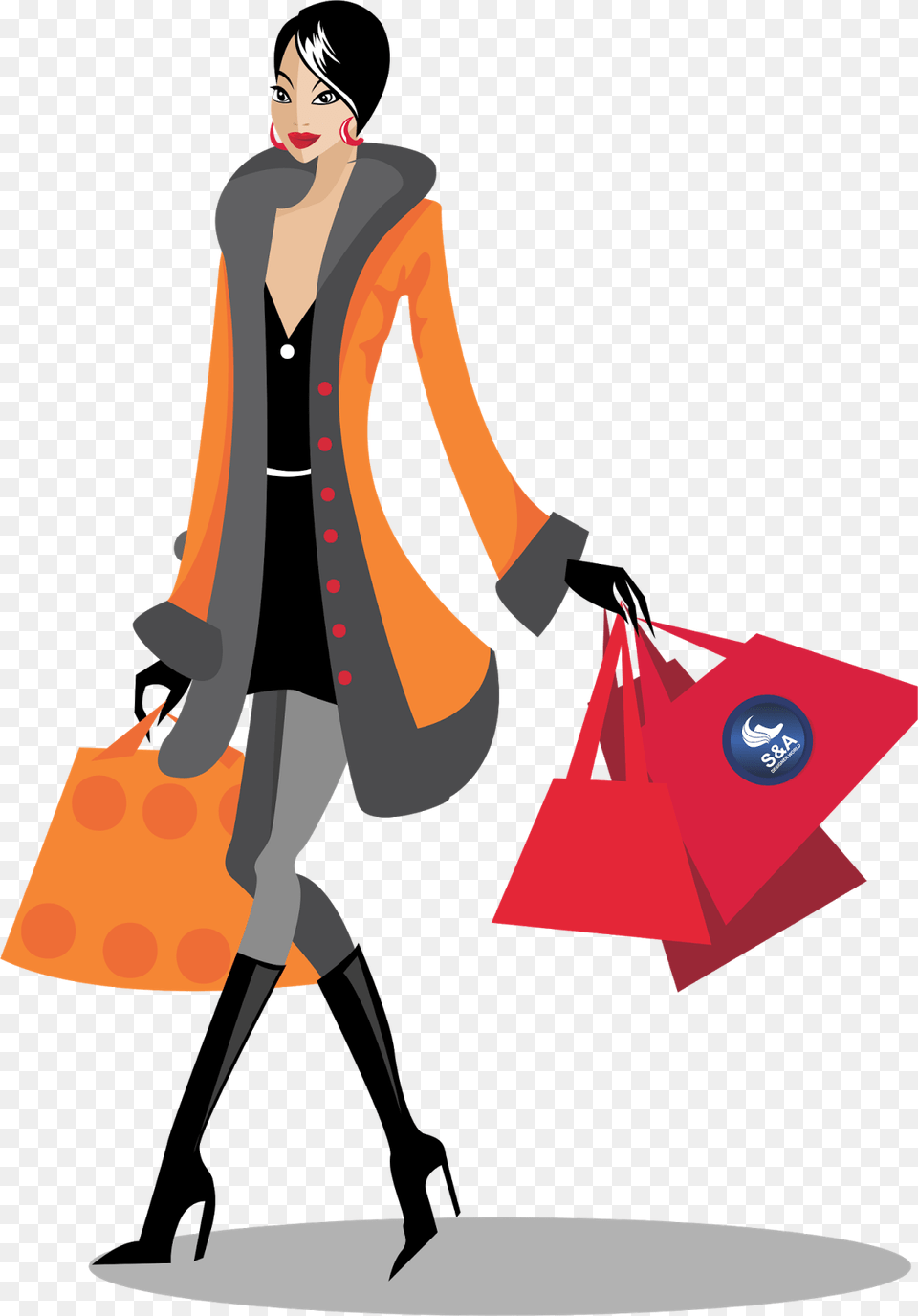 Fashion Girl Free Download, Shopping, Person, Clothing, Coat Png Image