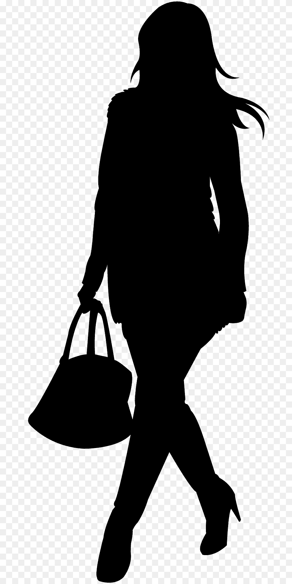 Fashion Girl Silhouette, Accessories, Bag, Handbag, Person Png Image