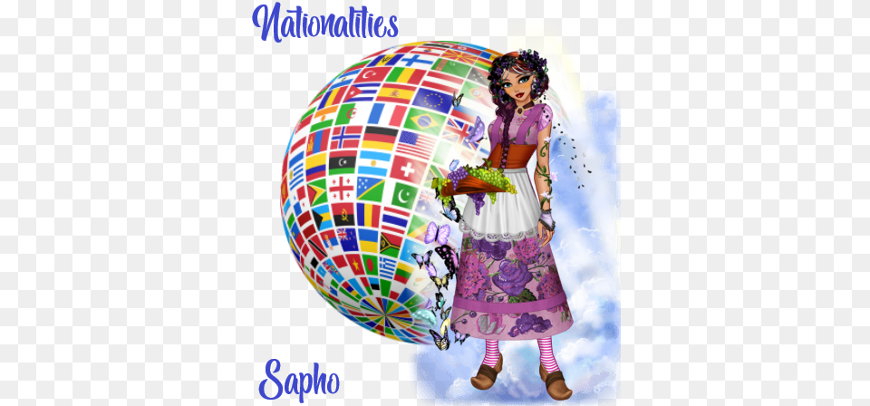Fashion Girls Game And For Flags In Circle, Person, Art, Graphics, Astronomy Free Transparent Png
