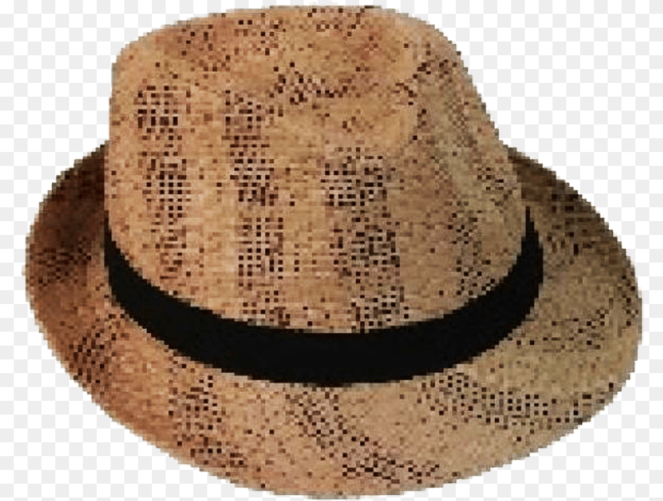 Fashion Hats Natural Straw Fedora With Black Belt, Clothing, Hat, Sun Hat, Person Free Png