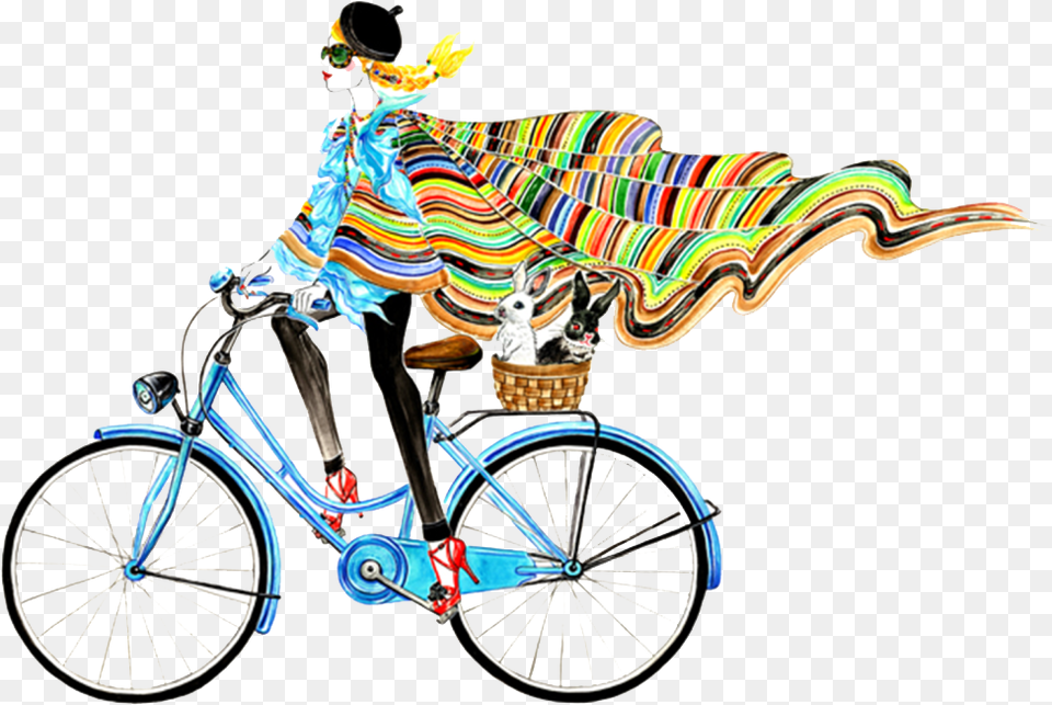 Fashion Illustration Watercolor Painting Wednesday Illustration, Bicycle, Wheel, Vehicle, Machine Free Transparent Png