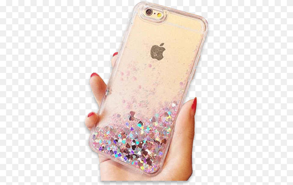 Fashion Liquid Glitter Sand Mobile Cases For Iphone Heart Glitter Stars Liquid Quicksand Iphone 6 Case, Electronics, Mobile Phone, Phone Free Png Download