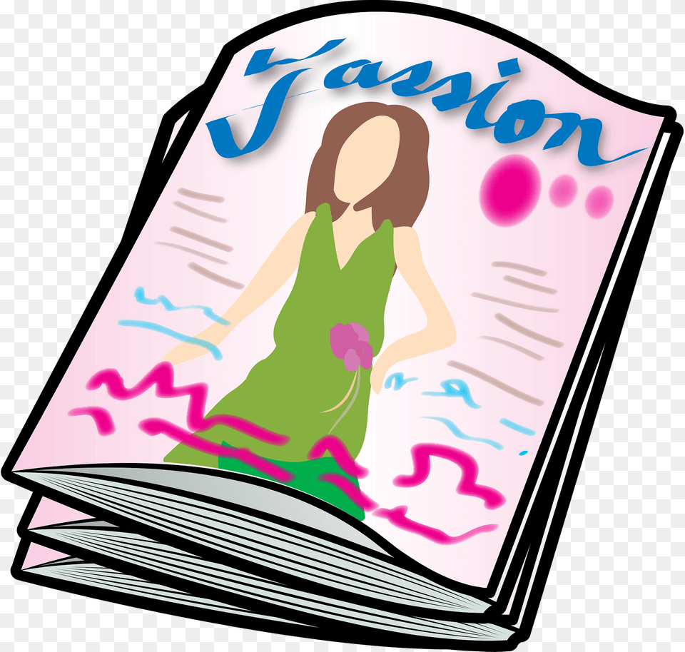 Fashion Magazine Clipart, Book, Publication, Comics, Adult Png