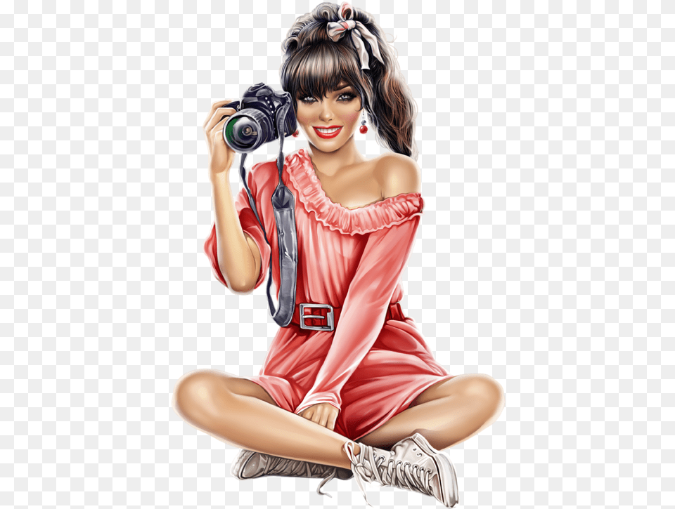 Fashion Model Girl Woman Camera Photography Photoshoot Tubes 3d Centerblog, Shoe, Footwear, Clothing, Book Free Transparent Png