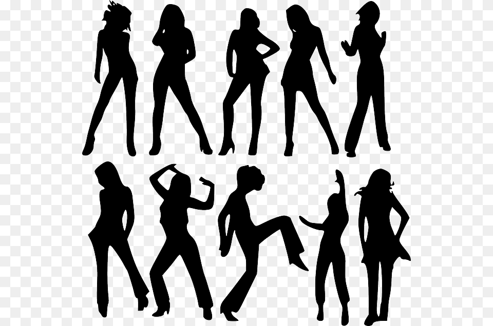Fashion Models Models Fashion Women Sexy Female Women Silhouette Clip Art, Adult, Person, Woman, Clothing Png Image