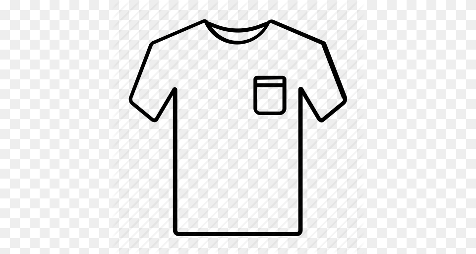 Fashion Outline Shirt Stroke Style T Shirt Icon, Clothing, T-shirt Png Image