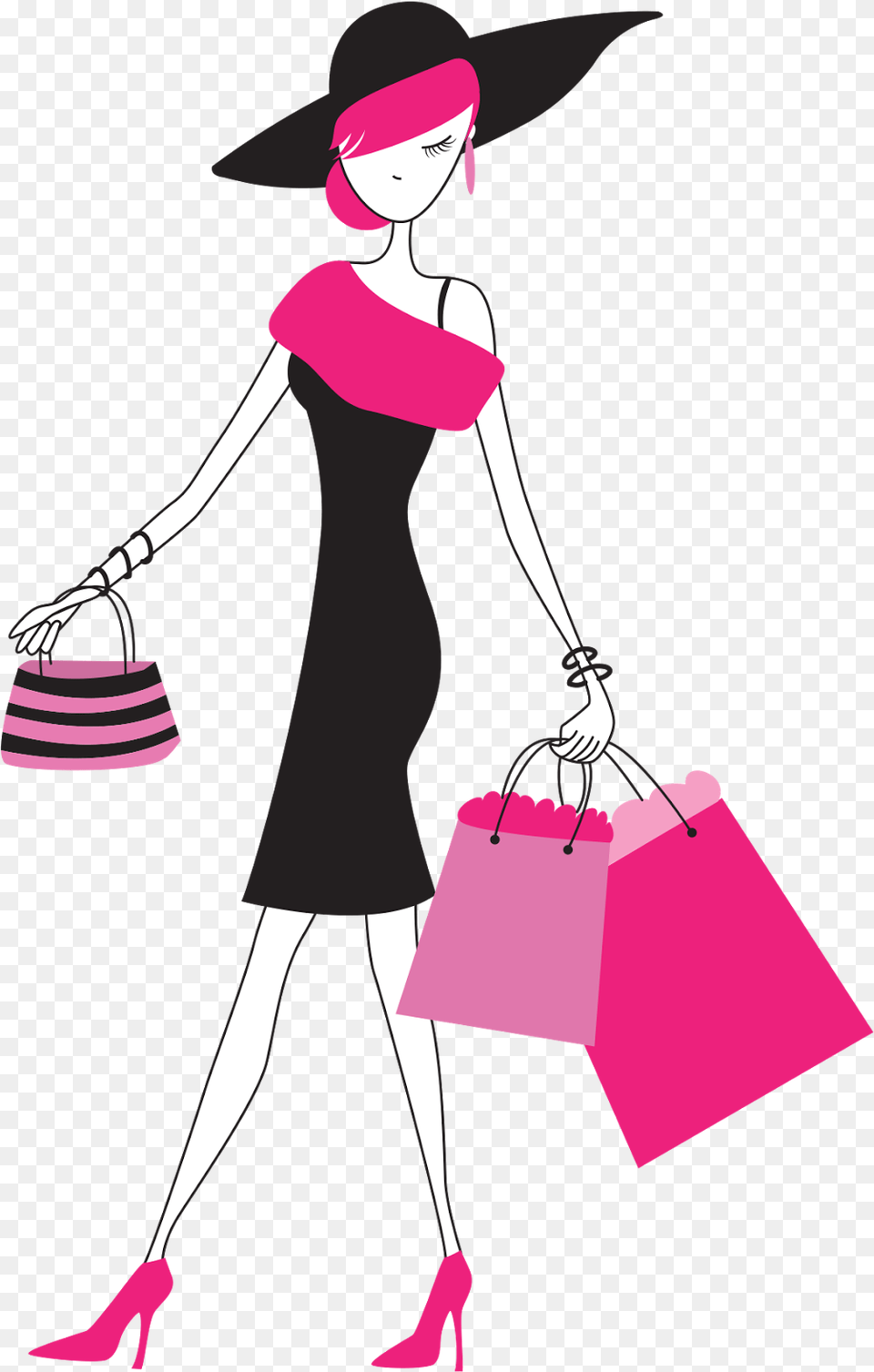 Fashion Shopping Clipart Mujer Paris, Accessories, Person, Handbag, Bag Png