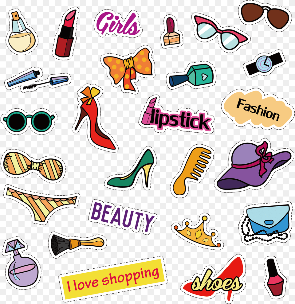 Fashion Shopping Photography Supplies Cartoon Women Illustration, Accessories, Sunglasses, Clothing, Footwear Png Image