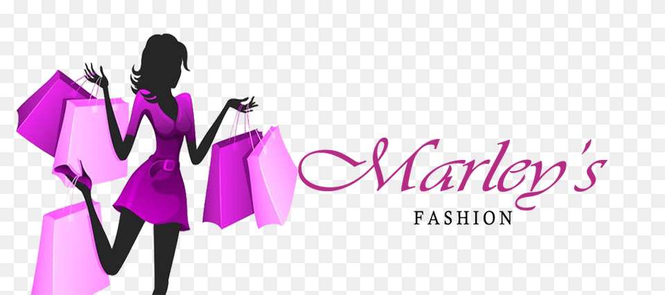 Fashion Shopping Transparent Image Fashion Shopping Logo, Bag, Person, Purple, Adult Free Png Download