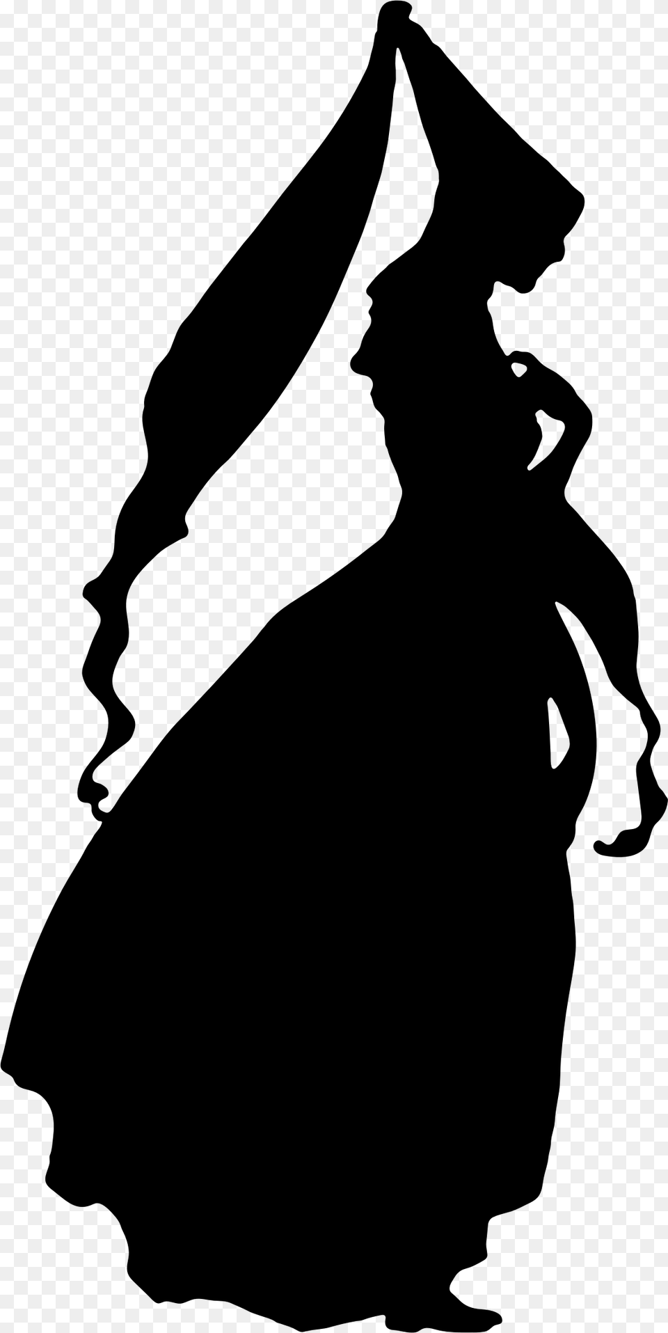Fashion Silhouette 15th Century Silhouette, Gray Png
