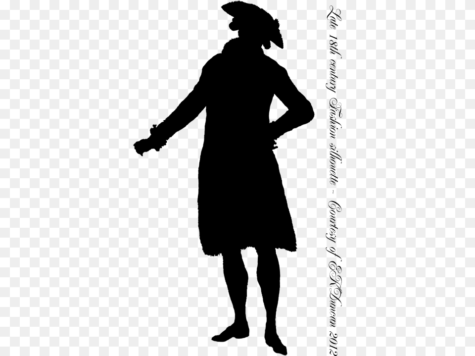 Fashion Silhouette 18th Century Man Silhouette, Gray Png Image