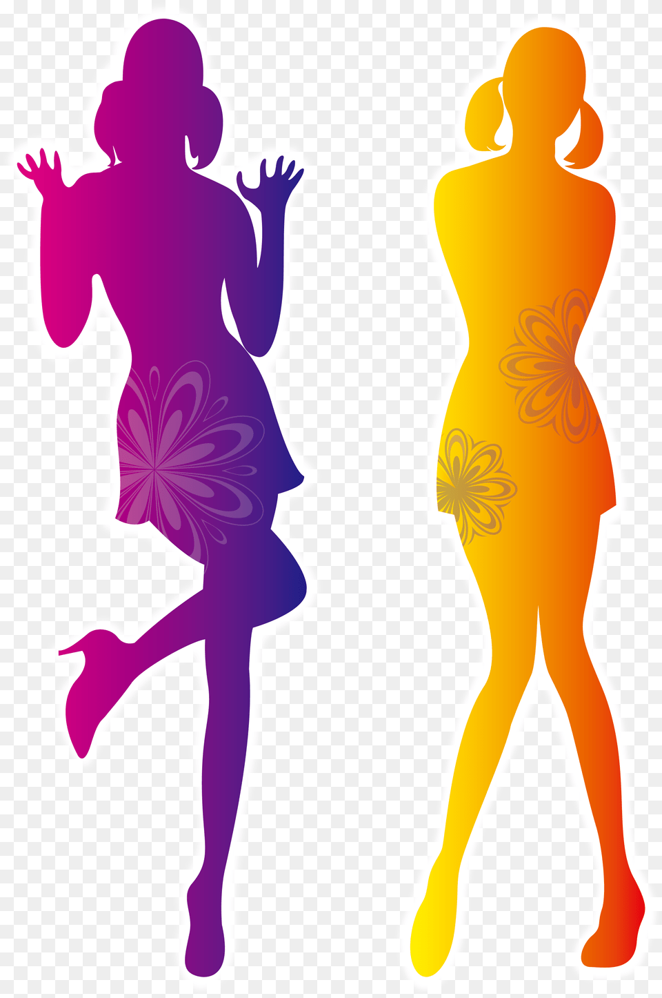 Fashion Silhouette Illustration Woman In Heels Silhouette, Purple, Baby, Person Png Image